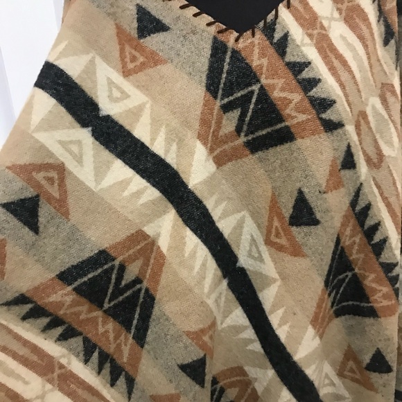 Vintage Ralph Lauren Wool Native American Tribal Poncho - Picture 6 of 16